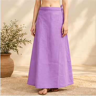 Everyday adjustable saree petticoat in lavender